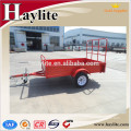 powder coated red 8'x5' farm trailer flat trailer for sale